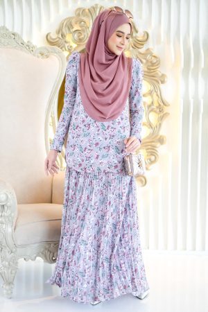 Baju Kurung Pleated Adena - Lilac