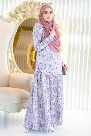 Baju Kurung Pleated Adena - Lilac