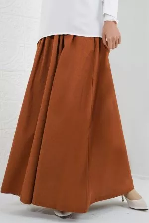 Skirt Linen Roza – Dark Brown