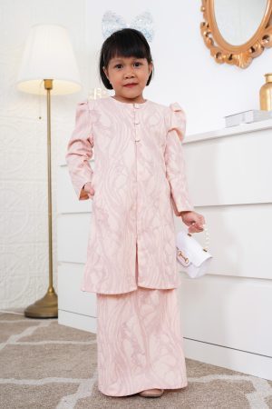 Baju Kurung Moden Asyifa Kids - Ballet Pink