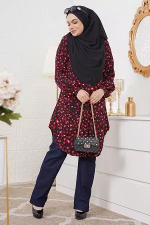 Blouse Nazuha - Ruby Leopard