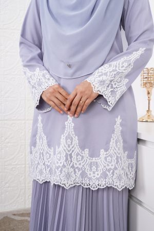 Baju Kurung Pleated Azyan - Iris Dust