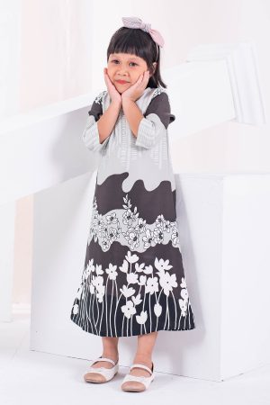 Abaya Rayyan Kids - Charcoal Black