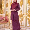 Baju Kurung Kebarung  Dark Magenta – Carlanisa