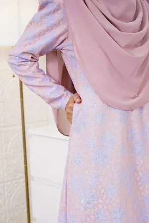 Baju Kurung Riau Lace Adiona - Pinkish Purple