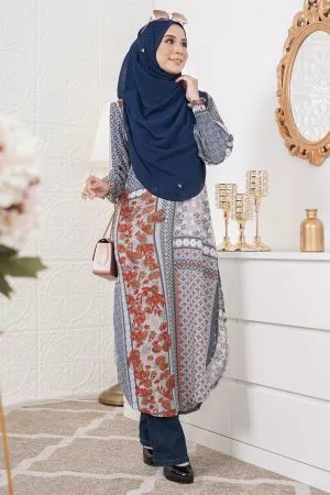 Medi Dress Najlaa - Navy Blue