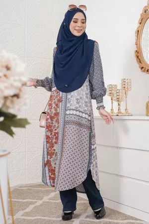 Medi Dress Najlaa - Navy Blue