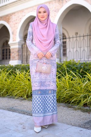 Baju Kurung Pahang Haina - Pink Significant