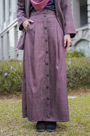 Skirt Button Karina Laluna X MCC - Plum Purple