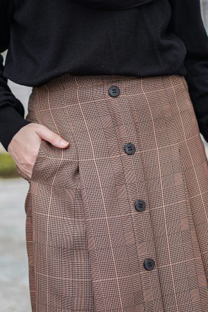 Skirt Button Karina Laluna X MCC - Walnut Brown