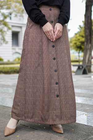 Skirt Button Karina Laluna X MCC - Walnut Brown