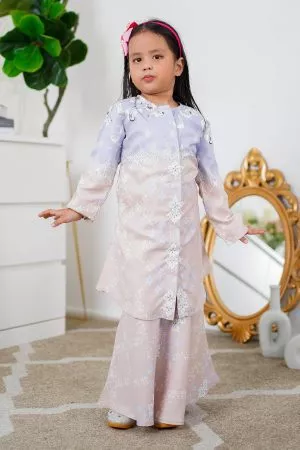 Baju Kurung Moden Asira Kids - Pink Bliss