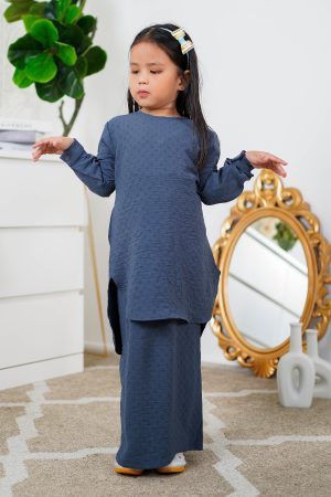 Baju Kurung Lisna Kids Laluna X MCC - Aegen Blue