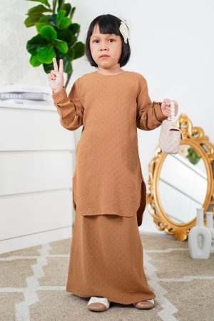 Baju Kurung Lisna Kids Laluna X MCC - Sable Brown