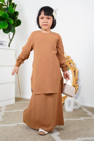 Baju Kurung Lisna Kids Laluna X MCC - Sable Brown