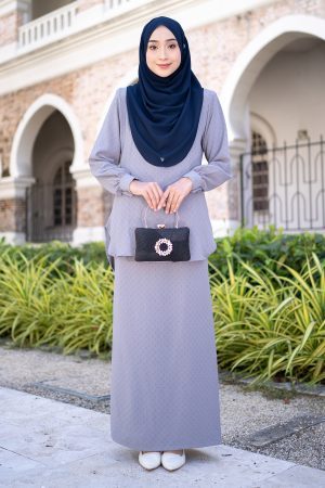 Baju Kurung Lisna Laluna X MCC - Pewter Grey