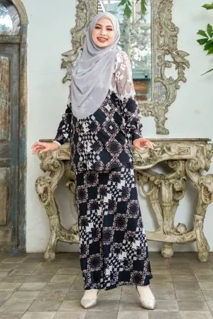 Baju Kurung Moden Asira - Jet Black