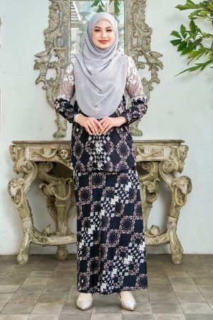 Baju Kurung Moden Asira - Jet Black