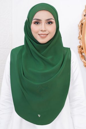 Tudung Instant Sarung Chiffon Velina XL Valily X MCC – Core Green