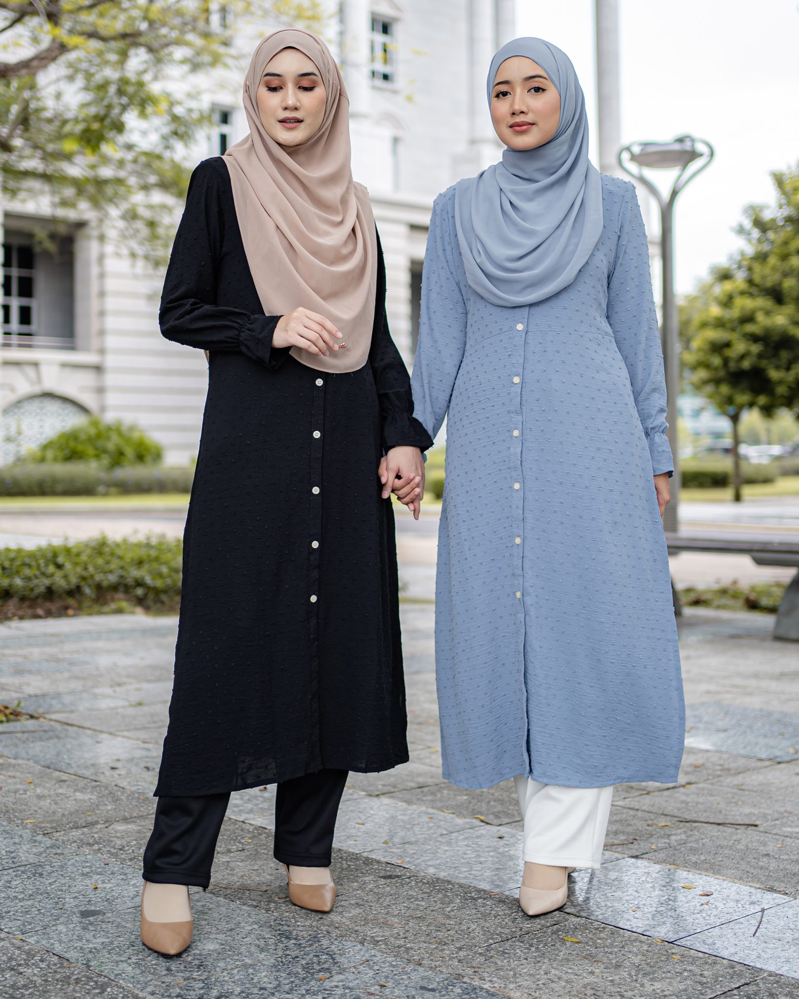 Medi Dress Letitia Laluna X MCC – Airforce Blue – MuslimahClothing.Com