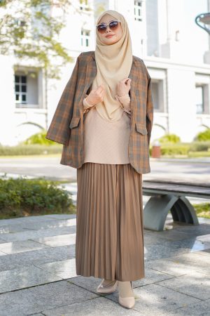 Skirt Pleated Lilie Laluna X MCC - Peanut Brown