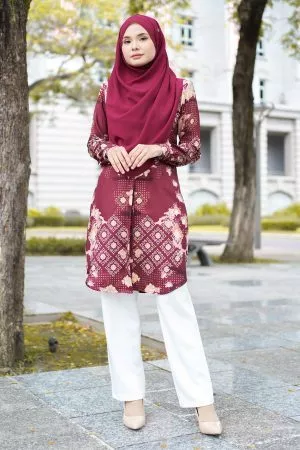 Tunic Sophia - Maroon Tan