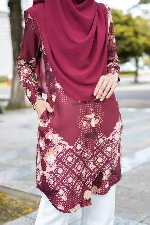 Tunic Sophia - Maroon Tan