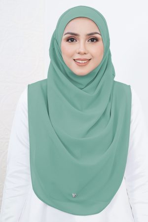 Tudung Instant Sarung Chiffon Velina XL Valily X MCC - Sea Green