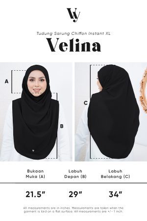 Tudung Instant Sarung Chiffon Velina XL Valily X MCC – Purple Moderate