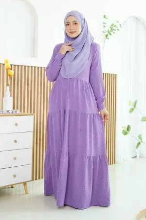 Dress Ruffle Linda Laluna X MCC - Iris Purple