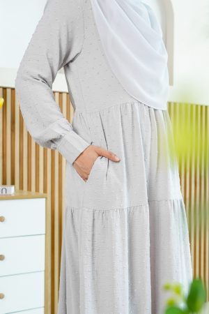 Dress Ruffle Linda Laluna X MCC - Light Grey