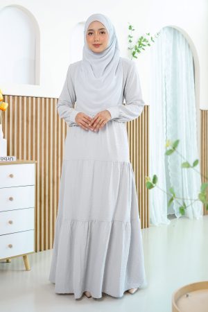 Dress Ruffle Linda Laluna X MCC - Light Grey