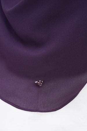 Tudung Instant Sarung Chiffon Velina XL Valily X MCC – Deep Purple