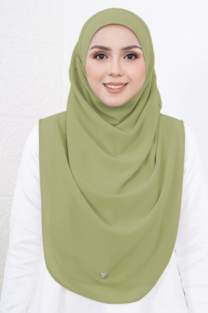 Tudung Instant Sarung Chiffon Velina XL Valily X MCC – Lime Green