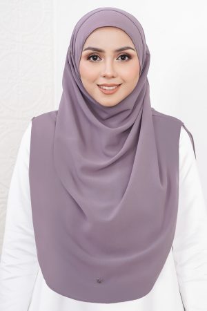 Tudung Instant Sarung Chiffon Velina XL Valily X MCC – Purple Moderate