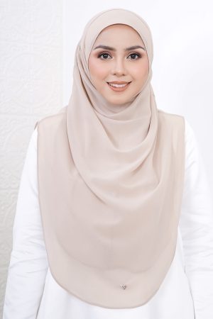 Tudung Instant Sarung Chiffon Velina L Valily X MCC - Rosy Brown