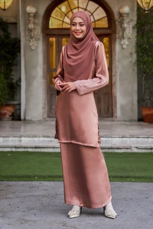 Baju Kurung Moden Lyssa Laluna X MCC - Natural Copper