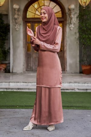 Baju Kurung Moden Lyssa Laluna X MCC - Natural Copper