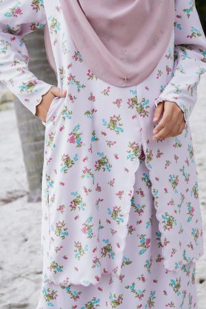 Baju Kurung Sulam Lutfia Laluna X MCC - Egg Shell