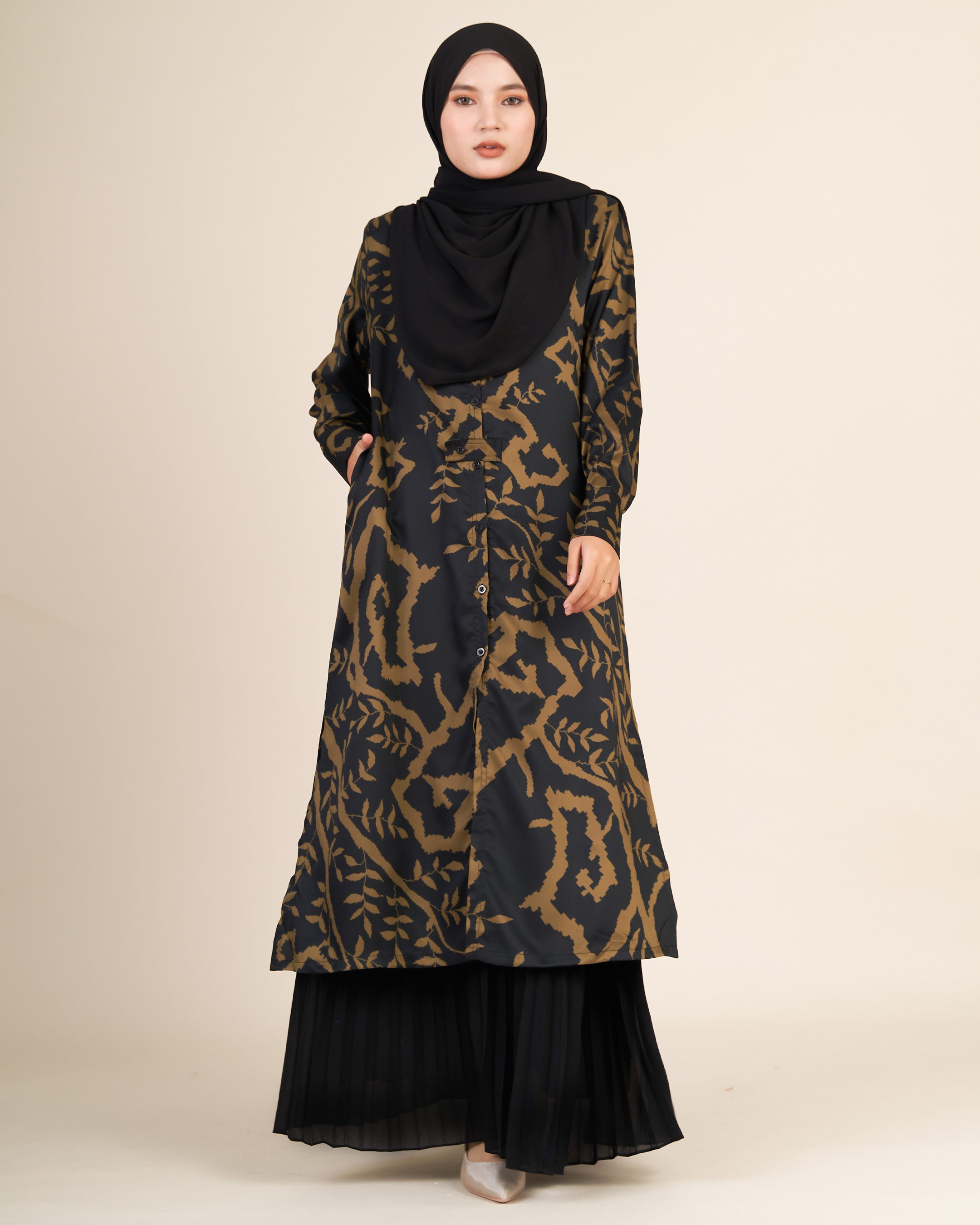 Medi Dress Elena – Black Army – MuslimahClothing.Com