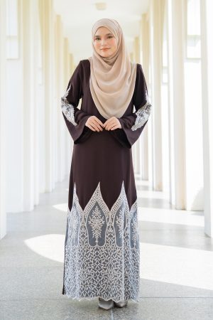 Abaya Lace Rosabelle - Dark Chocolate