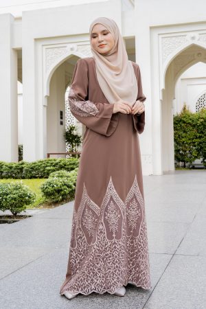 Abaya Lace Rosabelle - Wood Brown