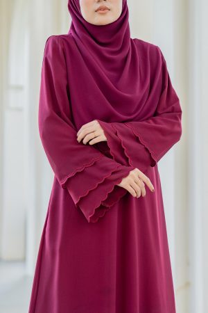 Abaya Sulam Rossa - Maroon