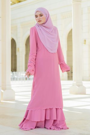 Abaya Sulam Rossa - Pink