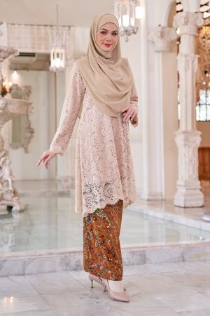 Baju Kurung Batik Lace Alexa - Arwa Champagne