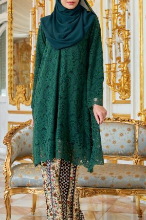 Baju Kurung Batik Lace Alexa - Arwa Emerald