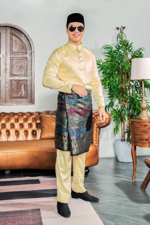 Baju Melayu Tailored Fit Hombre X MCC - Canary Yellow