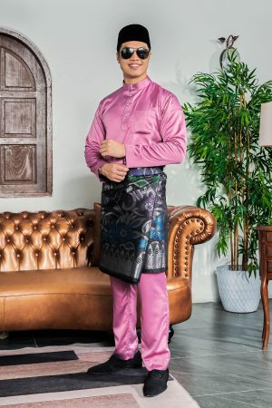 Baju Melayu Tailored Fit Hombre X MCC - Crotia Pink