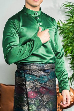 Baju Melayu Tailored Fit Hombre X MCC - Zamrud Green