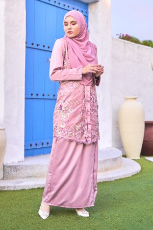Baju Kebaya Lace Adna - Light Mauve